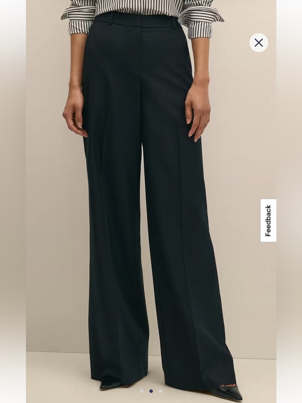 Brooks Brothers woman’s wide leg Black Tailored Trousers